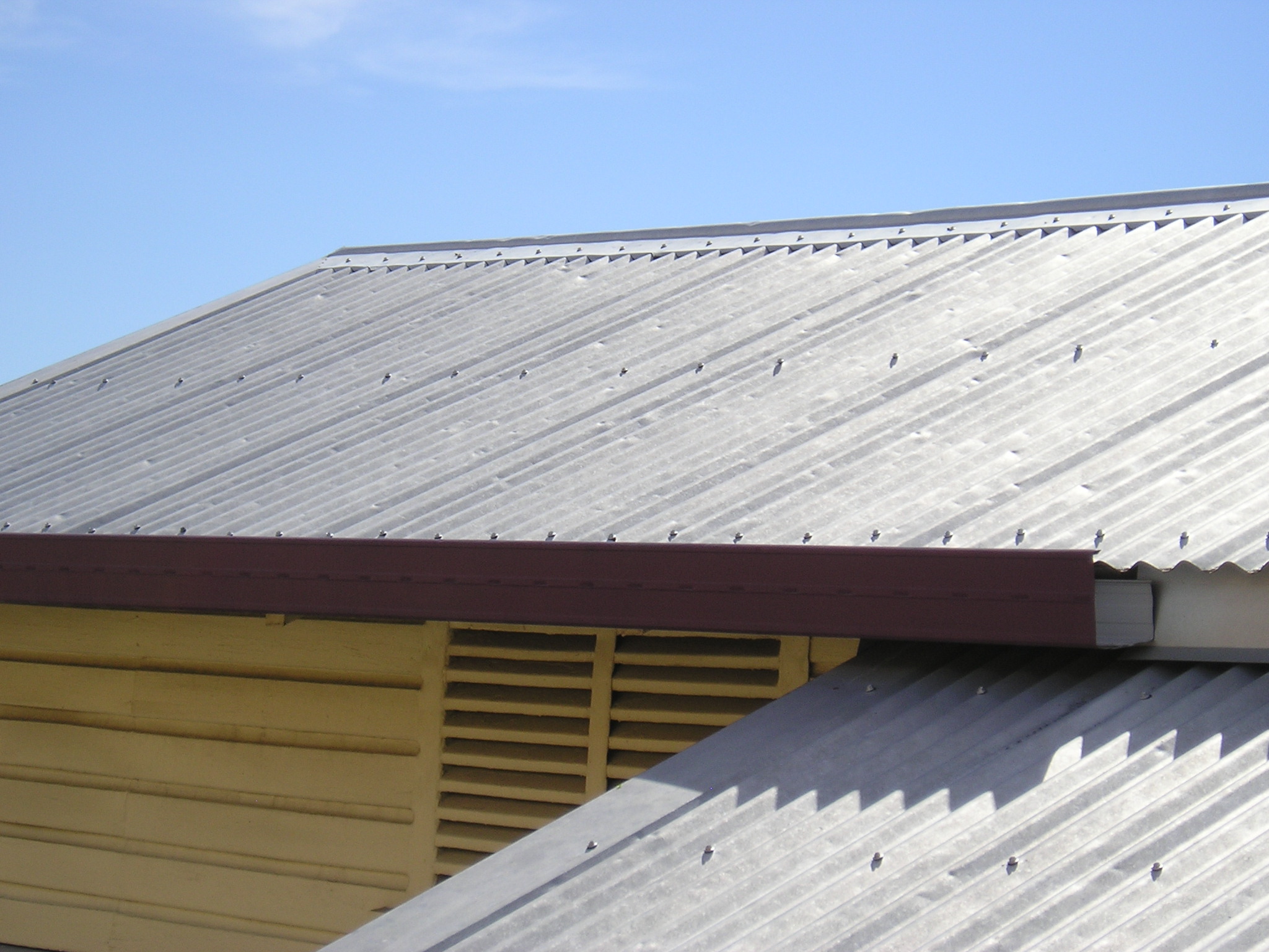 Hail damage on roof