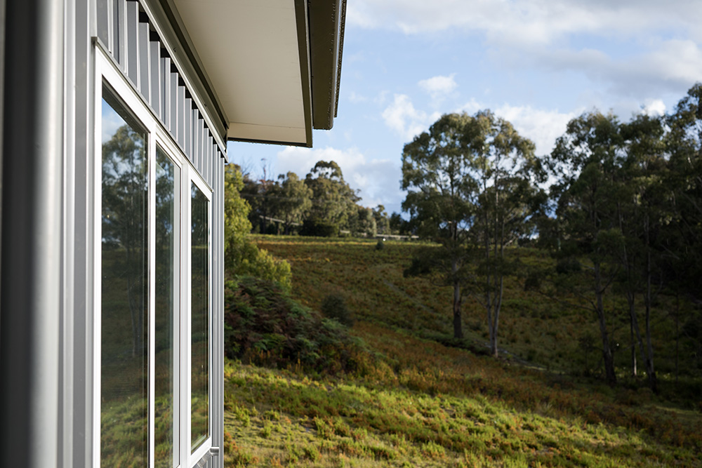 Structure of roof line on rural property
